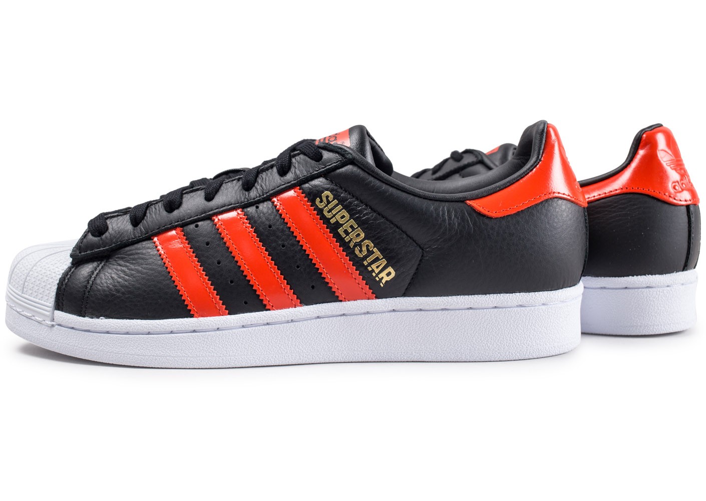 adidas superstar rouge cuir