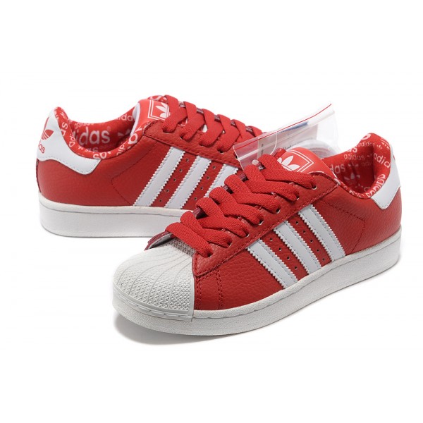 adidas superstar rouge et blanche femme