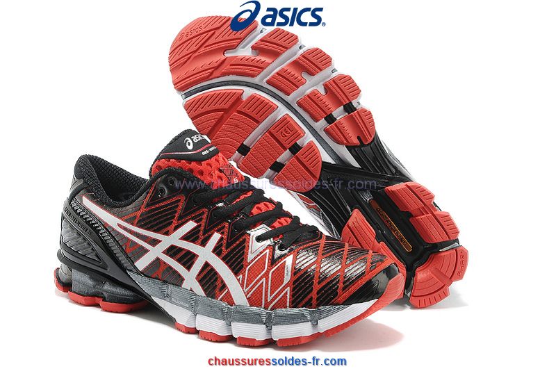 asics noir rouge