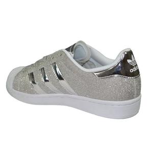basket adidas paillette argent