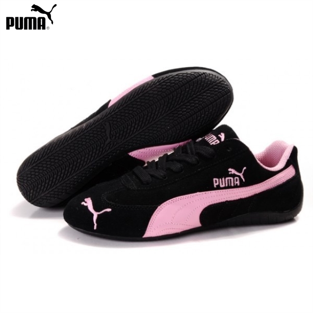 puma suede noir et rose