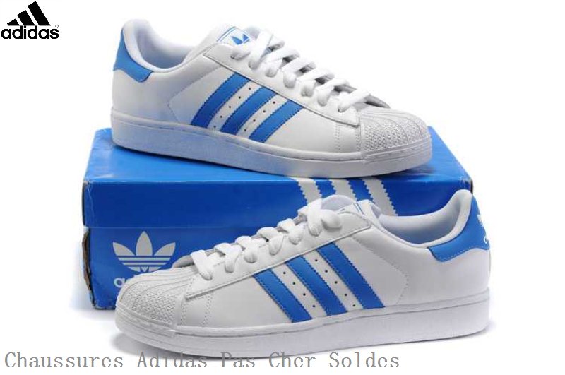 adidas blanc bleu